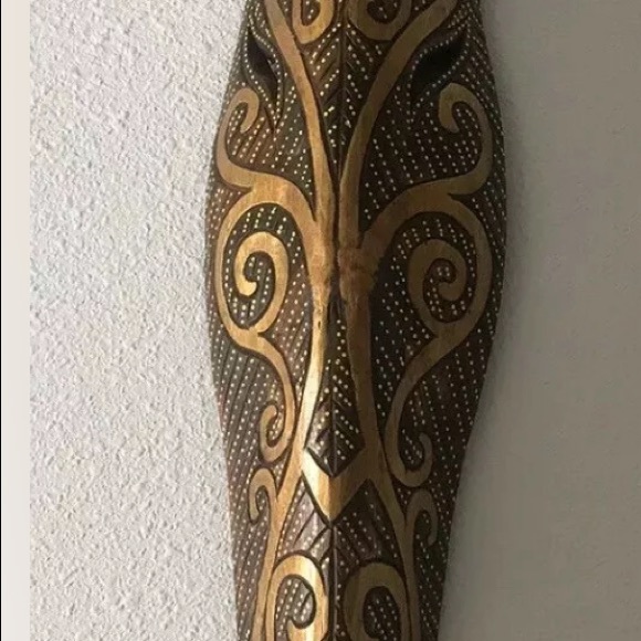 40” Tall Wood Wall Mask Giraffe Deco Safari Sculpture - Picture 3 of 5